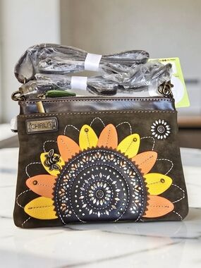 Chala Dazzled Crossbody Bag Sunflower Honeybee NWT